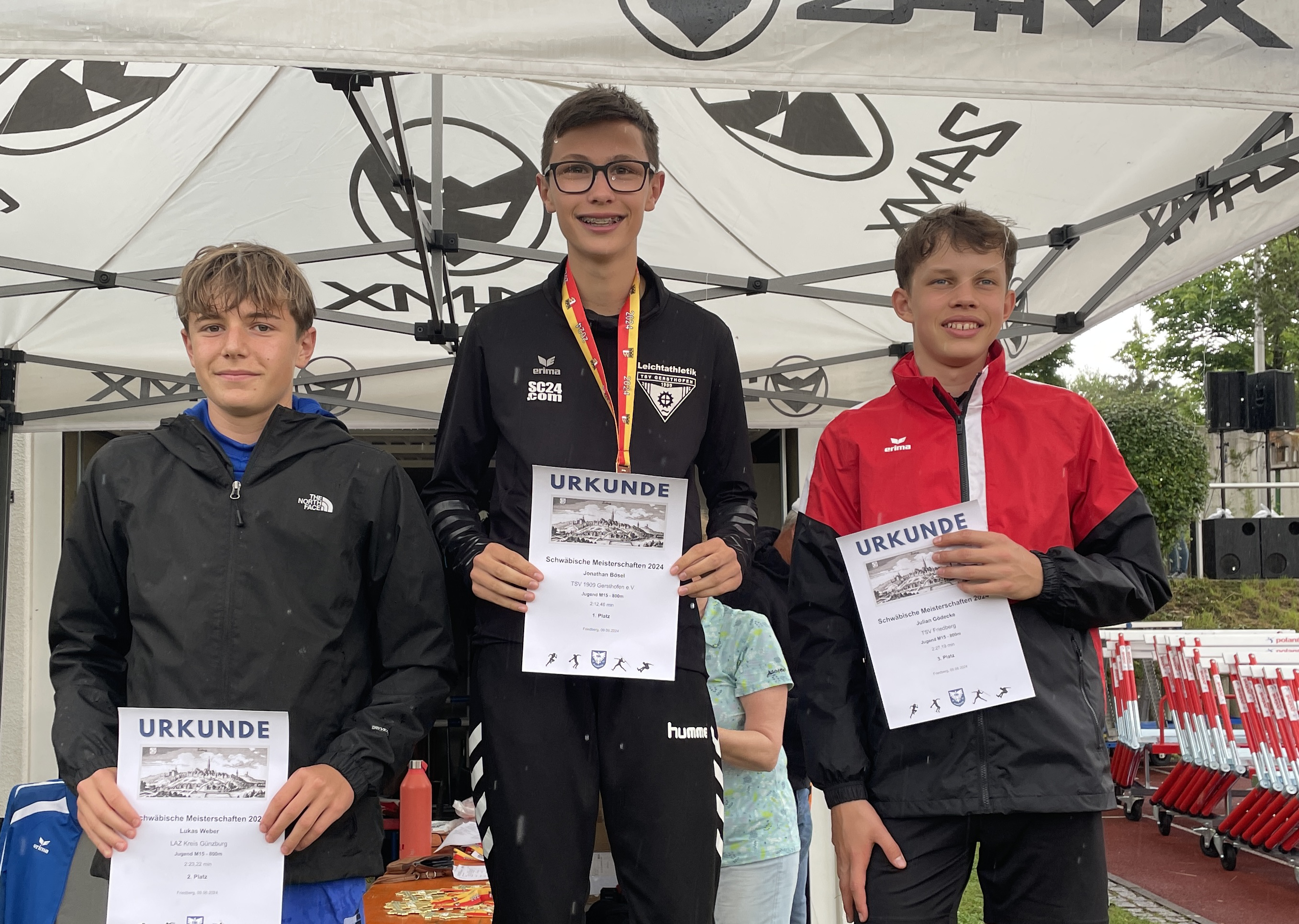 Jonathan Bösel wird Schwäbischer Meister über 800 Meter