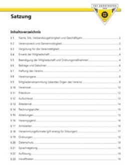 Satzung